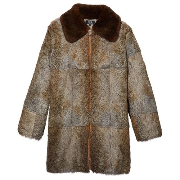 A.P.C. Fur Coat with Collar